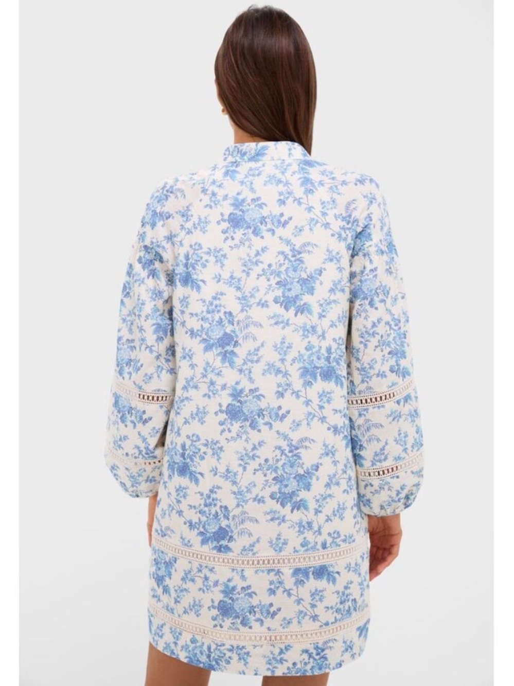 TUCKERNUCK Forget Me Not Floral Cotton Linen Mini Maryse Caftan - Picture 6 of 9